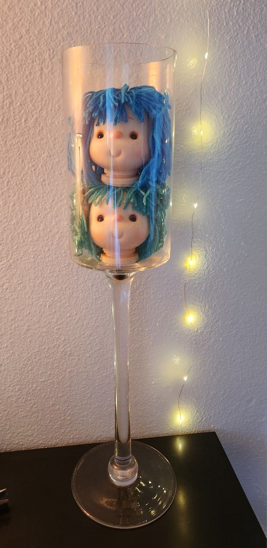 Tall Crystal Vase Or Candle Holder