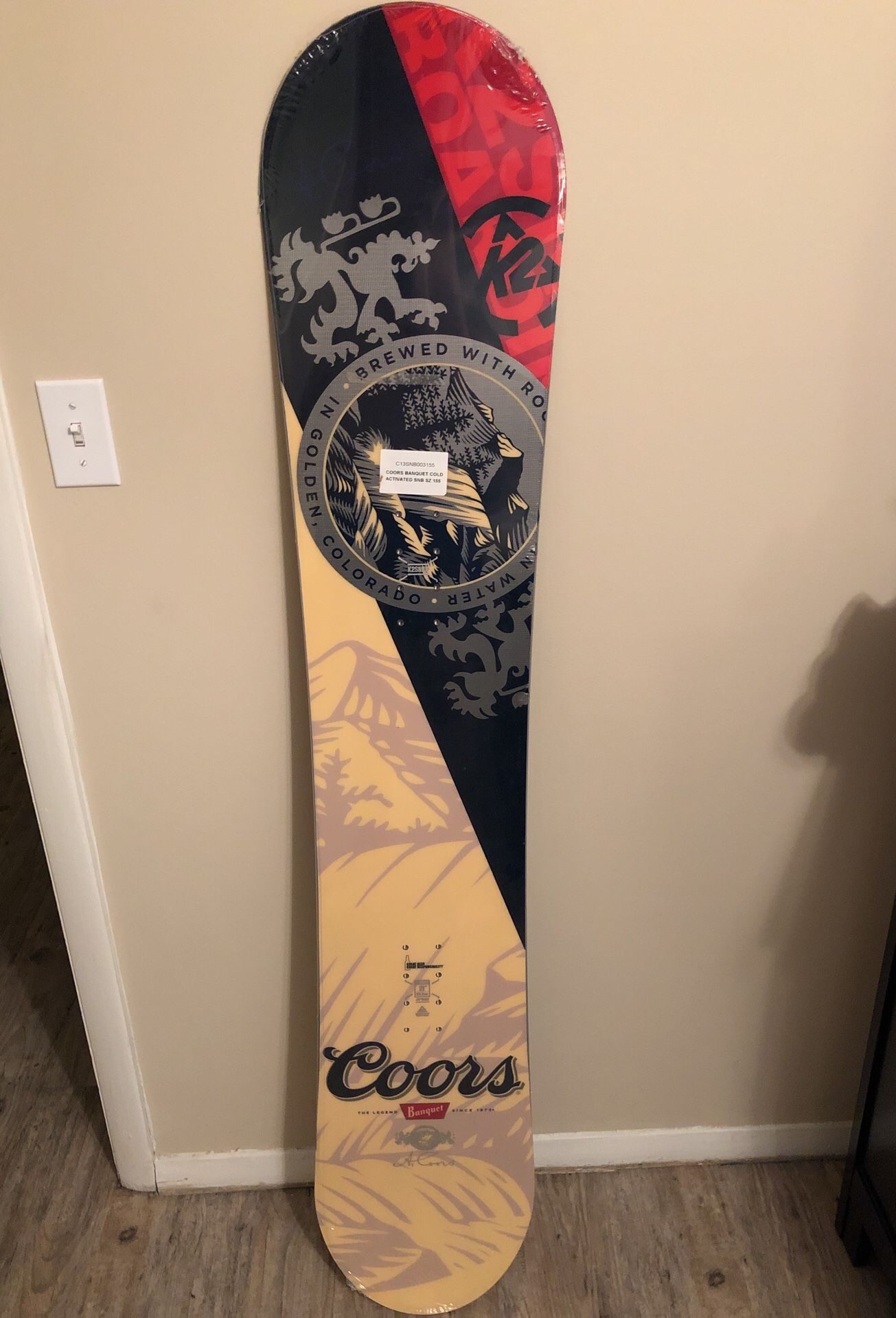 K2 coors banquet cold activated snowboard size 155
