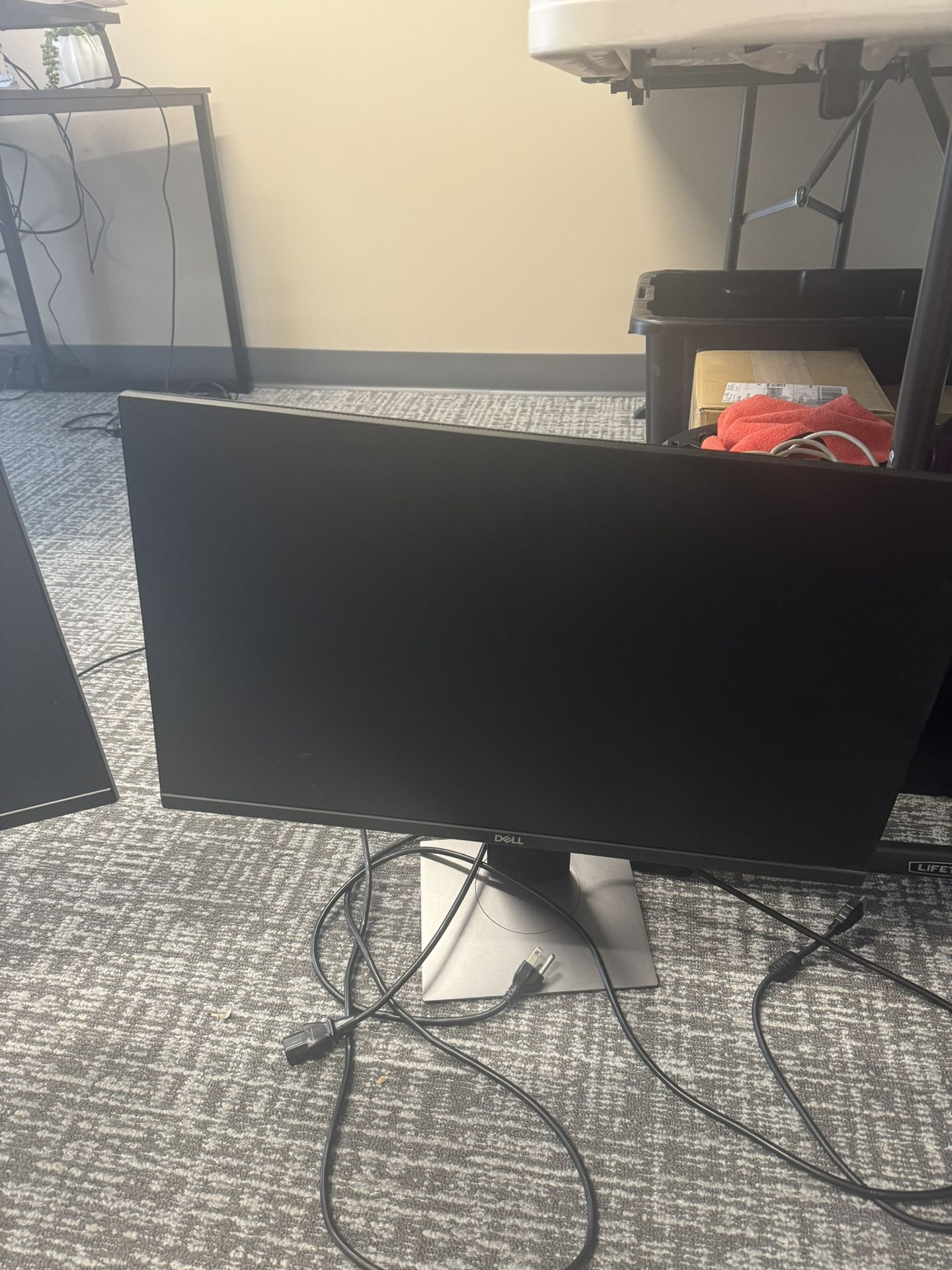 Dual Dell 24” Monitors With Stands
