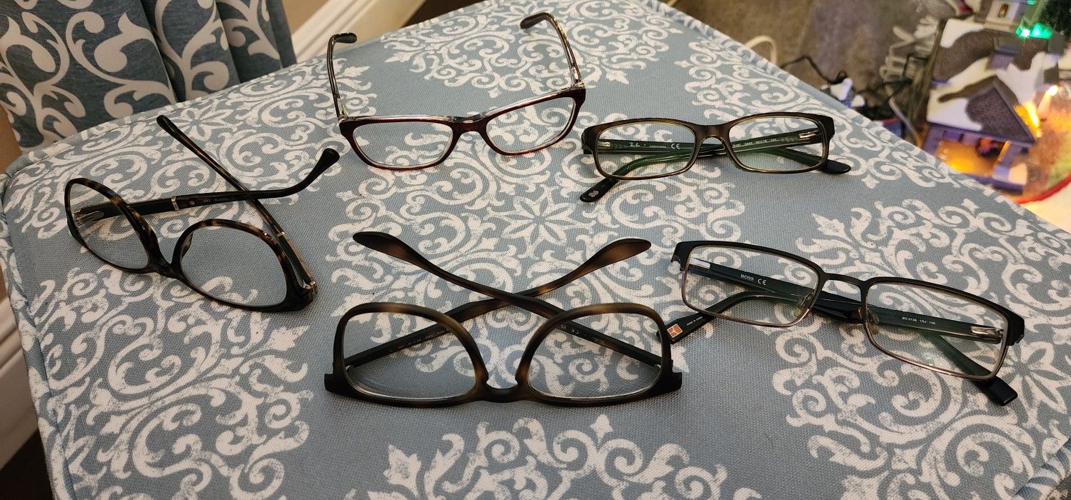 Designer Frames, Burberry, Rayban, Hugo Boss, Ralph Lauren. Perfect Condition, All For $150