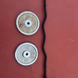 Curve Bar With 25.lbs X 2 