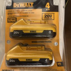 DEWALT 20v Batteries 