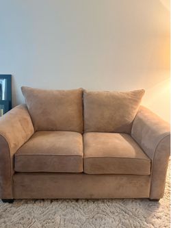 Suede Loveseat