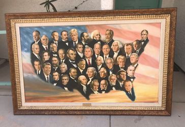Beautiful painting of the Presidents call “ The Presidents of the United States “ by Artist Min H. Rhee