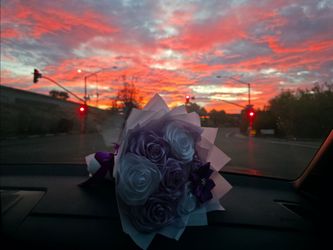 Ribbon flower bouquet