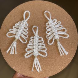 Macrame mini tree ornaments