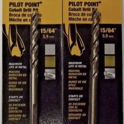 2 Pack Dewalt DW1215 15/64" Cobalt Pilot Point Drill Bit