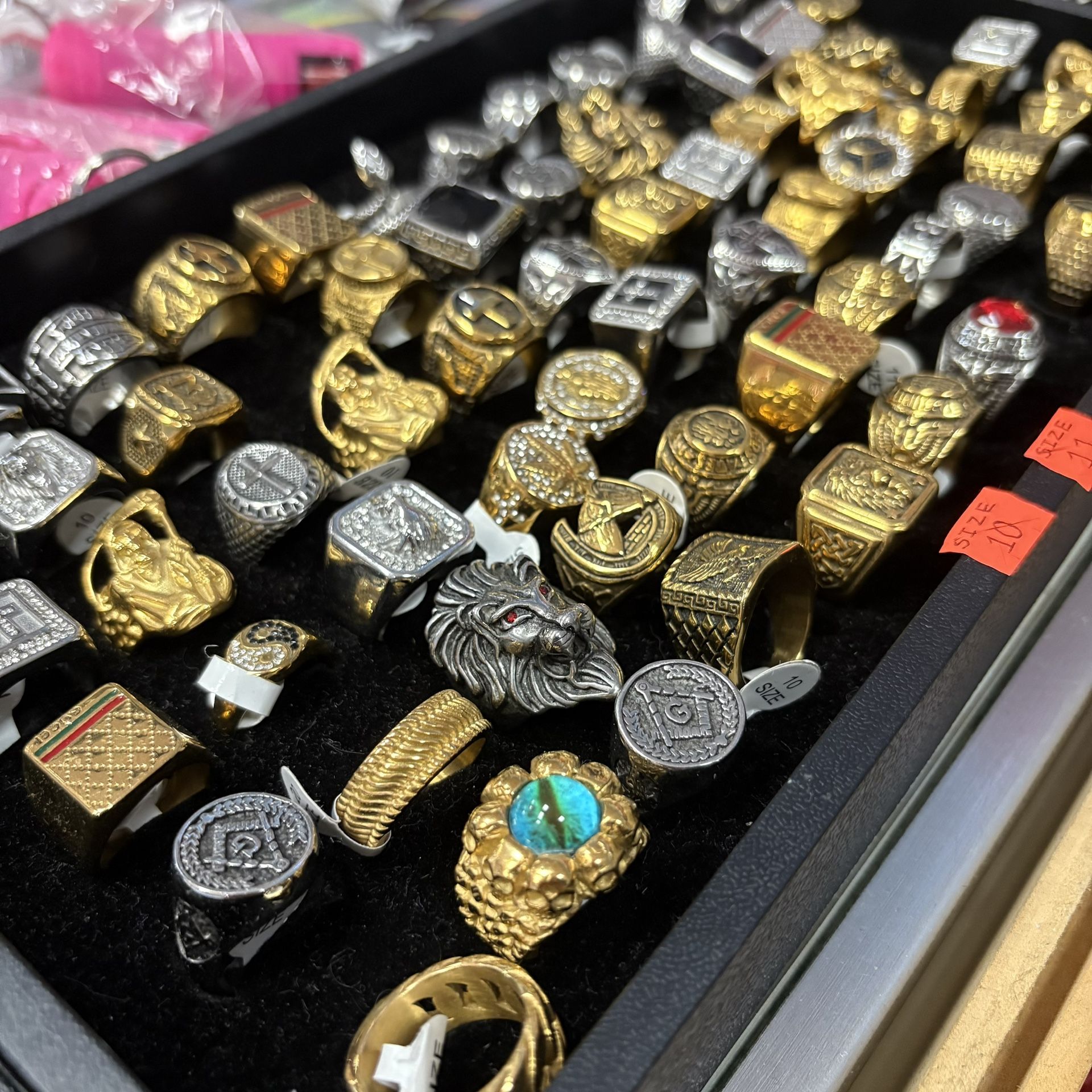 Men Stainless Steel Rings (Color don't change)