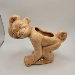 Vintage McCoy Pottery Style Unmarked Monkey Planter 5" Tall