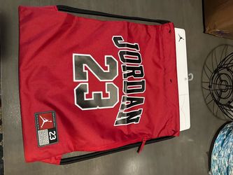 Brand new Nike Backpack Air Jordan 23 Bulls Jersey Gym Sack Backpack Red/Black Sports Bag.