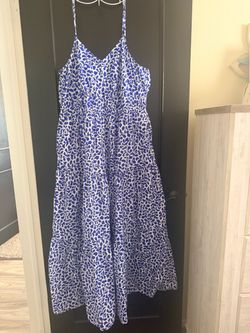 Red and blue Floral Smocked Sleeveless Top
