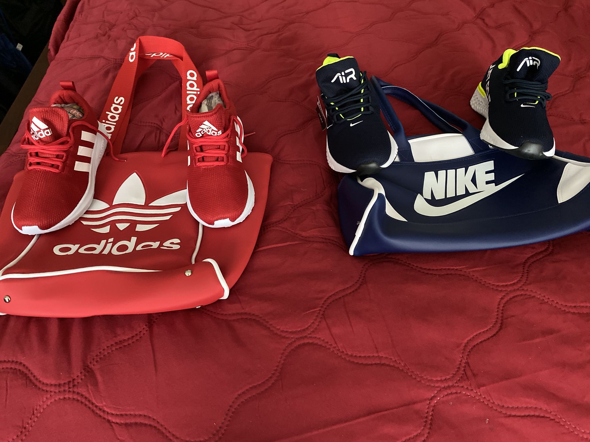Adidas and Nike shoe & bag sets