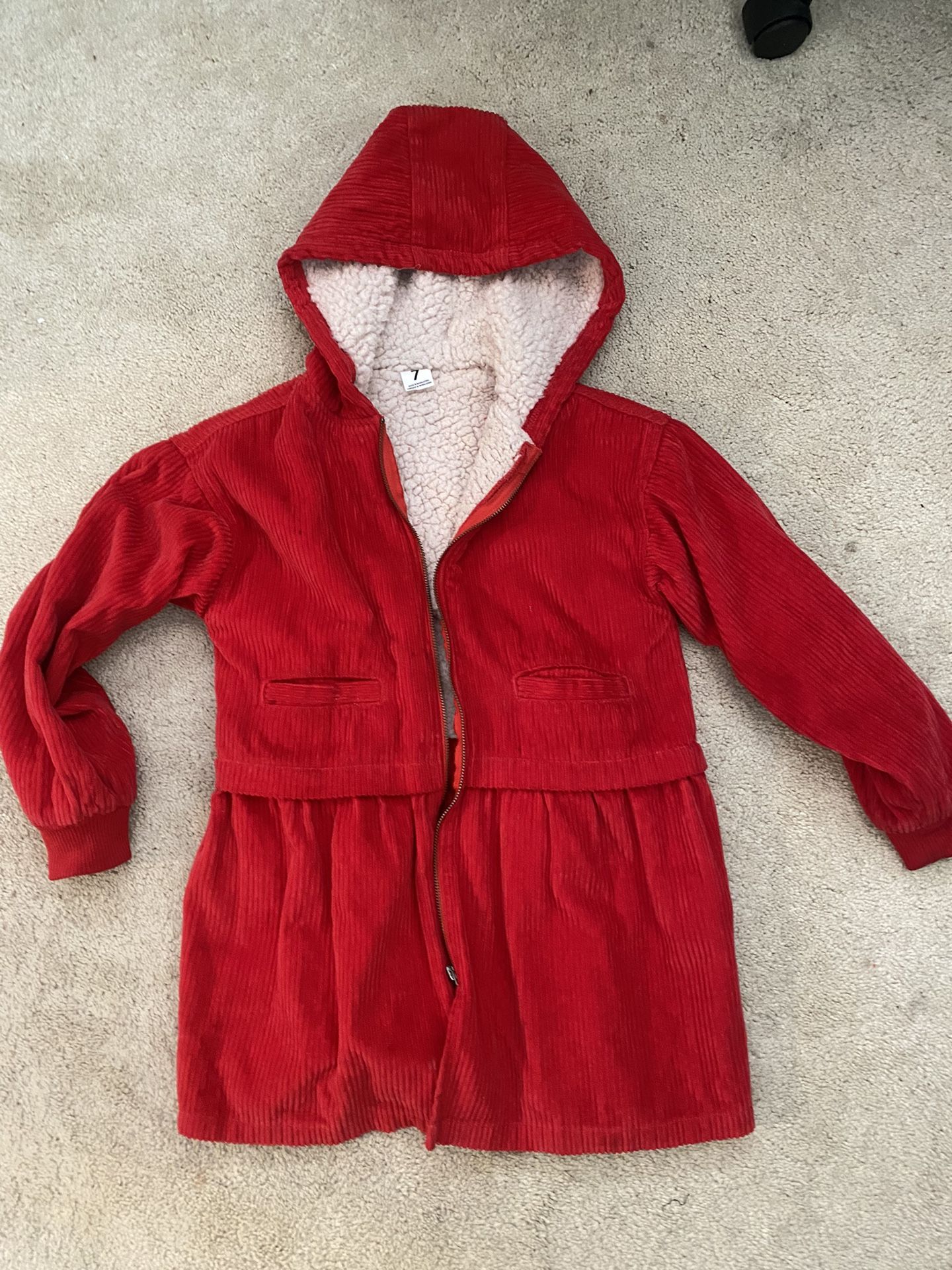 Girls Size 7 Corduroy Coat