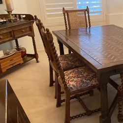 Herringbone Dining Table +6 Chairs