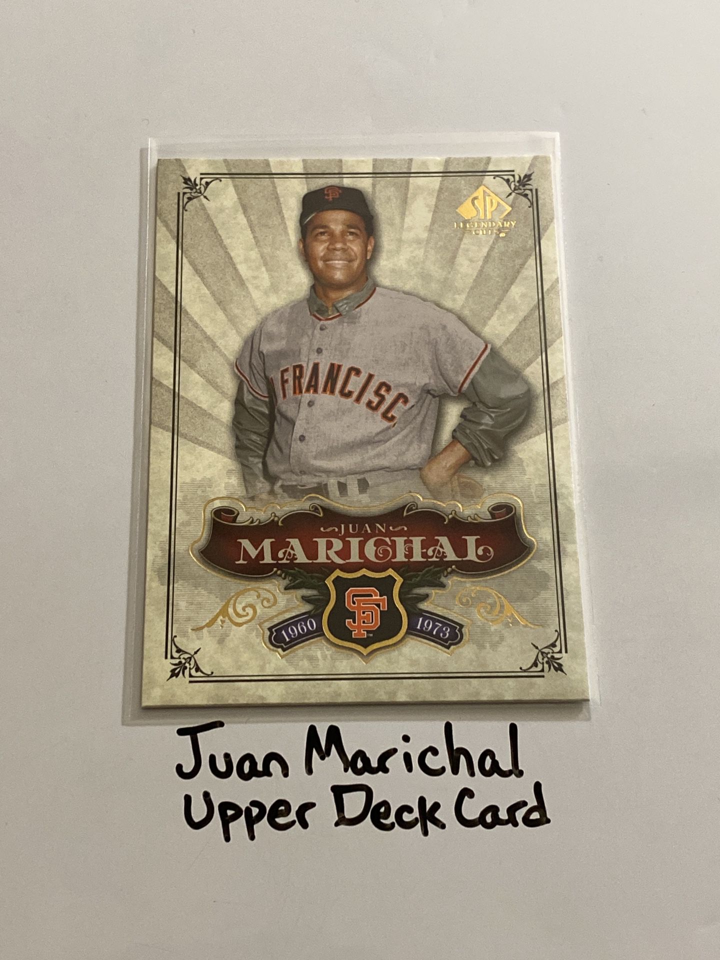 Juan Marichal San Francisco Giants Hall of Fame Pitcher Upper Deck Card. 
