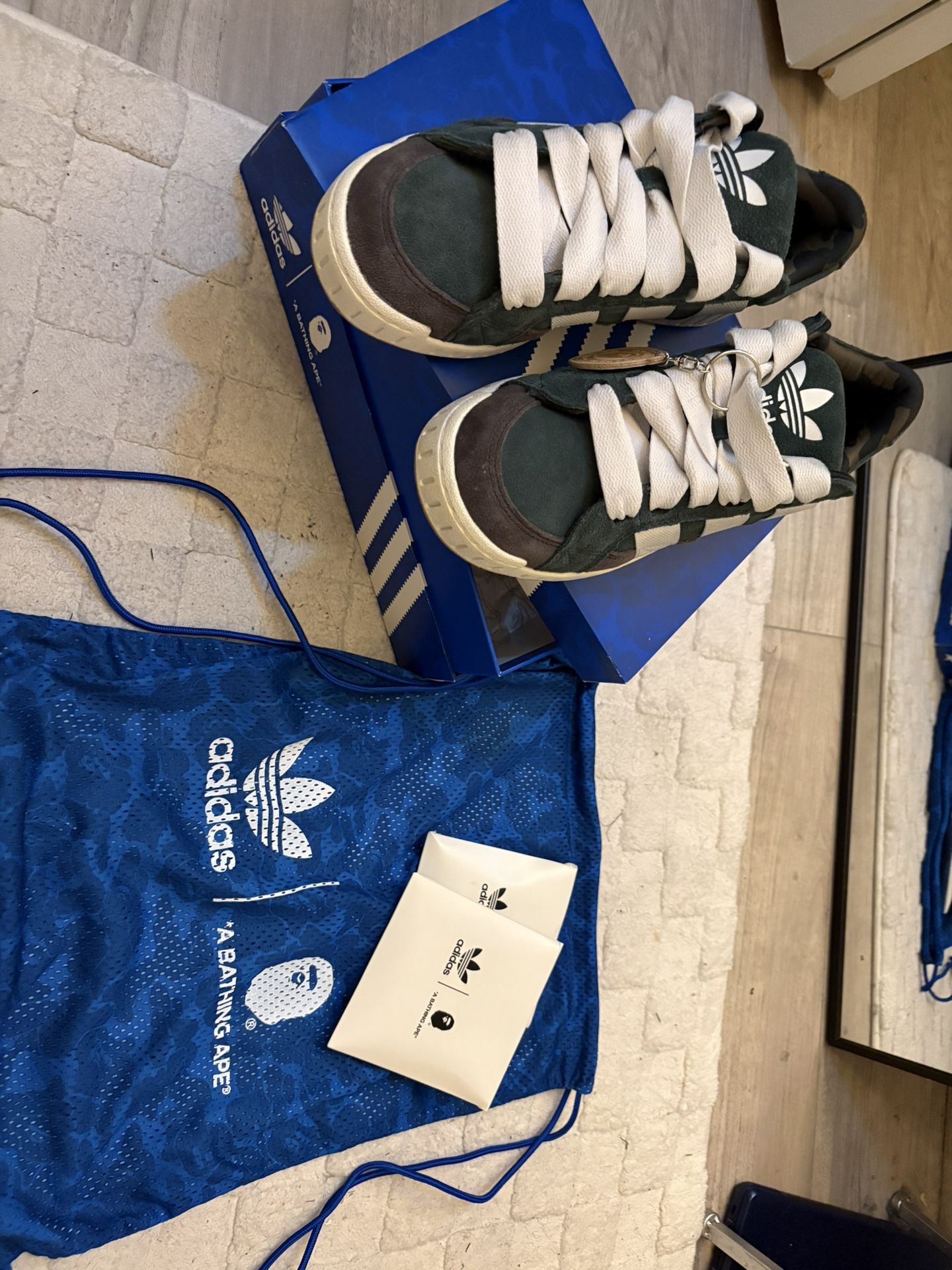 Adidas x BAPE Campus 80s "Green Suede" - Size 6/6.5 (Limited Edition)