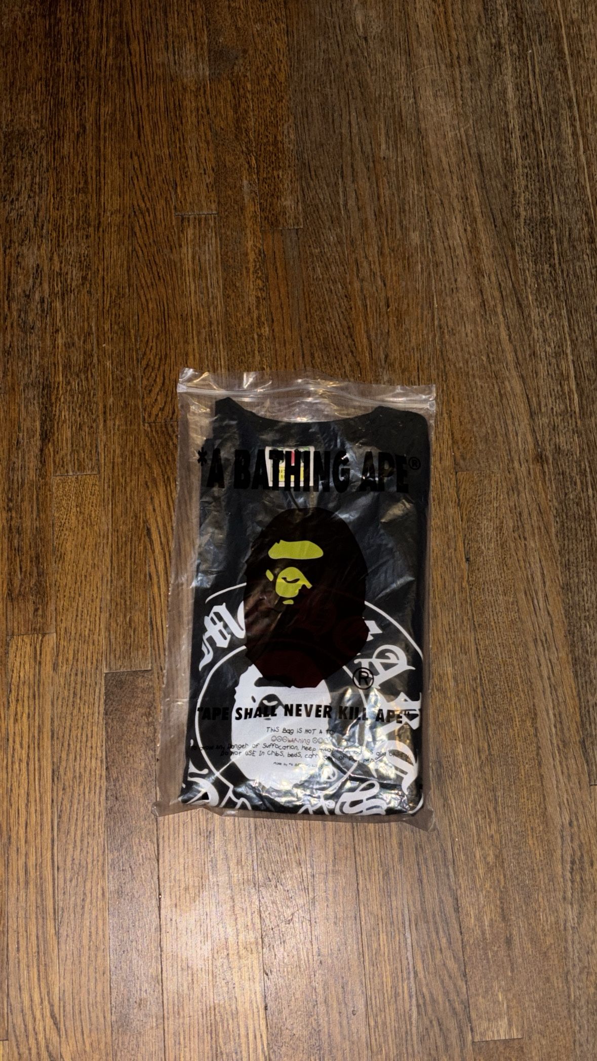 black and white Bape shirt chrome hearts