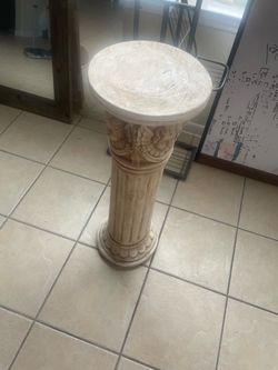 White vintage stand