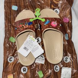 SZA Wood Grain Croc Slides W8/M6