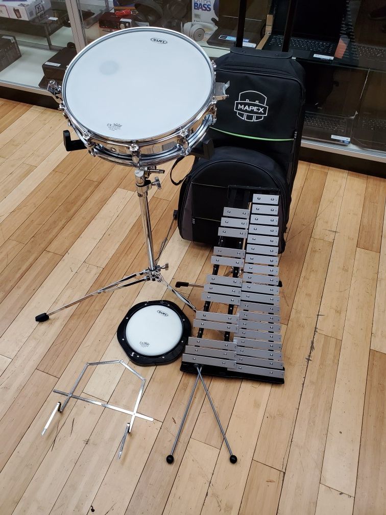Mapex Snare Drum/ Bell Percussion Kit with Roling Bag