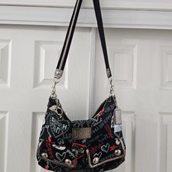 Coach Poppy Metallic Graffiti Purse