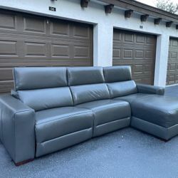🛋️ Sofa/Couch Sectional - Leather - Recliners - Gray - Delivery Available 🚛