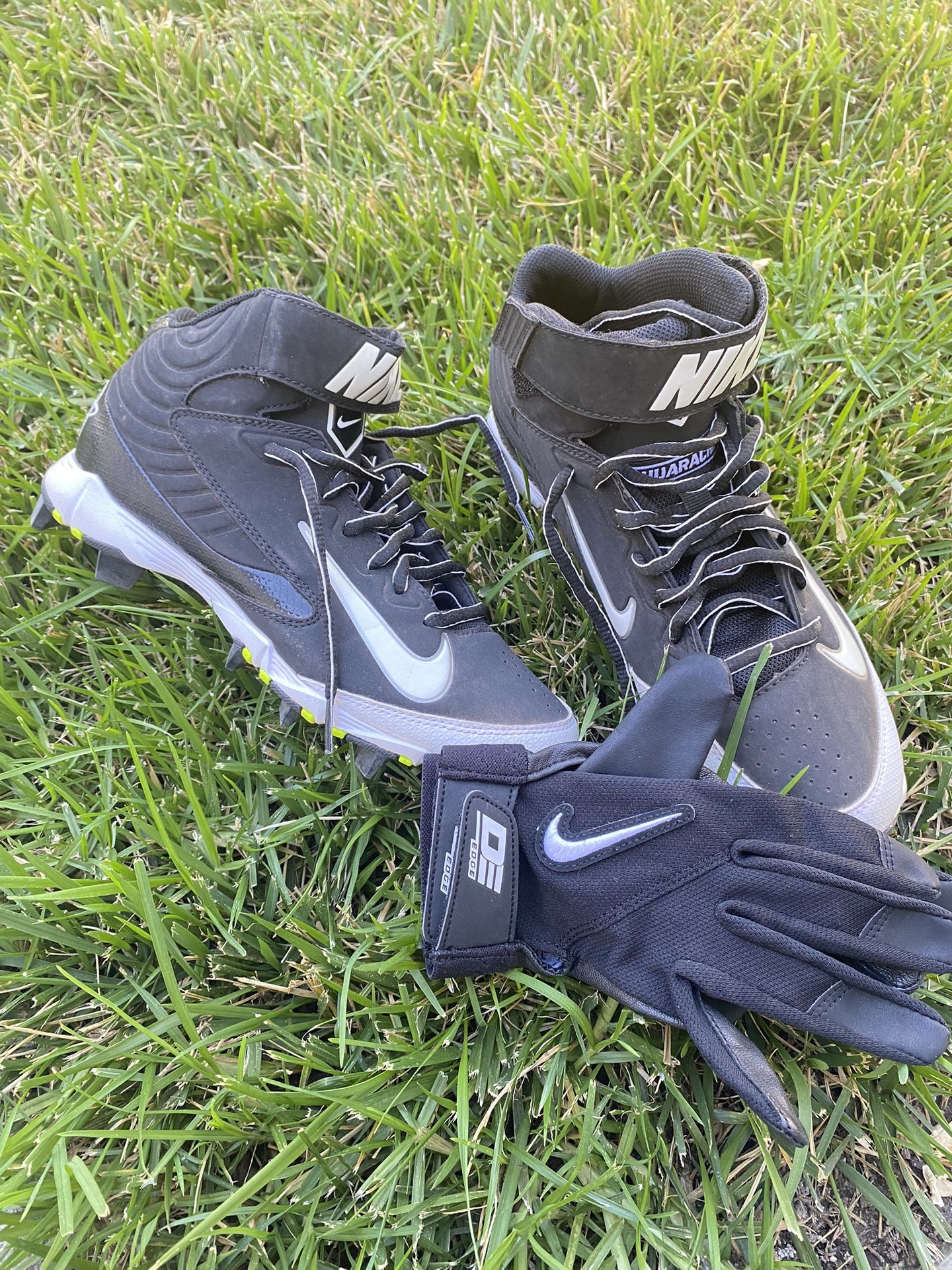 Nike Cleats And Nike Batting Gloves 