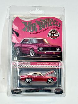 Hot Wheels 1969 Chevy Camaro Pink RLC Exclusive SS Car
