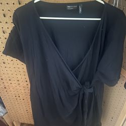 ASOS DESIGN Black Maternity Wrap Dress Size UK 18