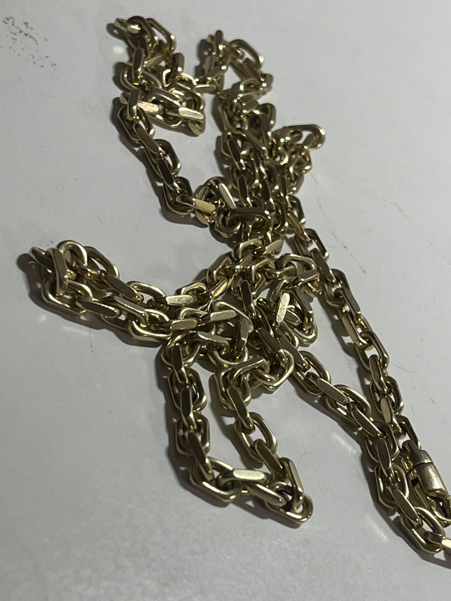 14 k Gold Gucci Style Link 30" Chain Necklace 73.6 Grams