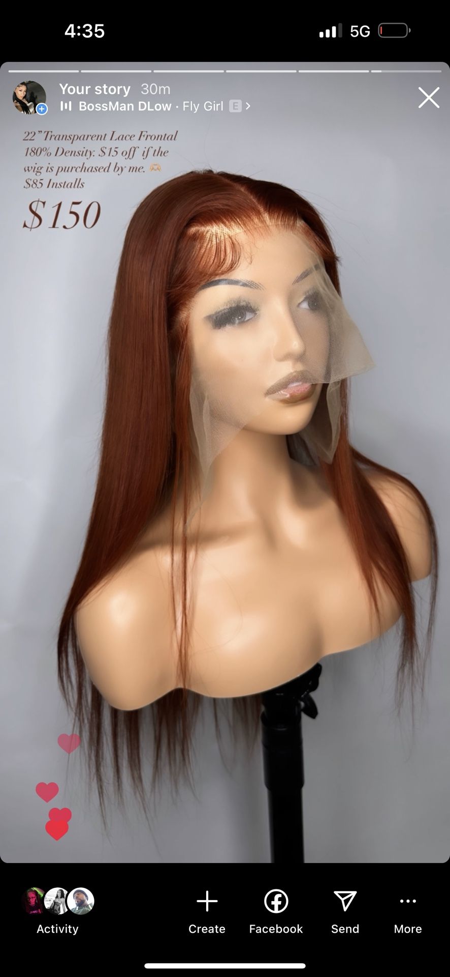 Human Hair Prestyled Wig 