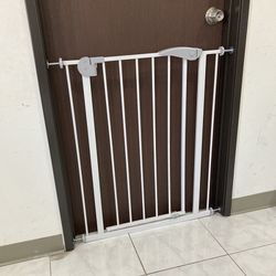 (NEW) $40 Walk Thru Baby Gate 35” Tall for 29-32” Wide Doorways Stairs, Safety Pet Dog Fence 
