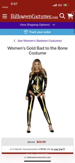 Sexy Bone Halloween Costume  Xs- s  Brand New