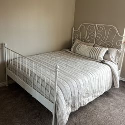 QUEEN BED FRAME AND MATTRESS