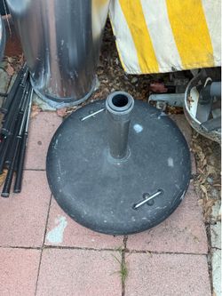 Umbrella holder heavy metal with wheels