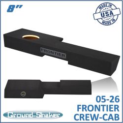 black 8" single sealed sub box, fits 05-26 nissan frontier crew-cab