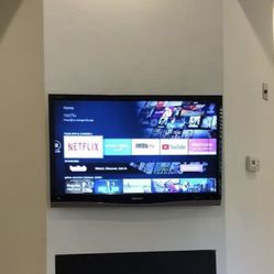 48” TV (Wallmount And Roku Included)