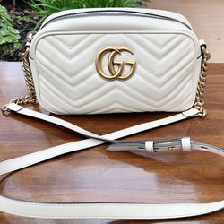 Authentic Gucci GG Marmont Leather Crossbody 