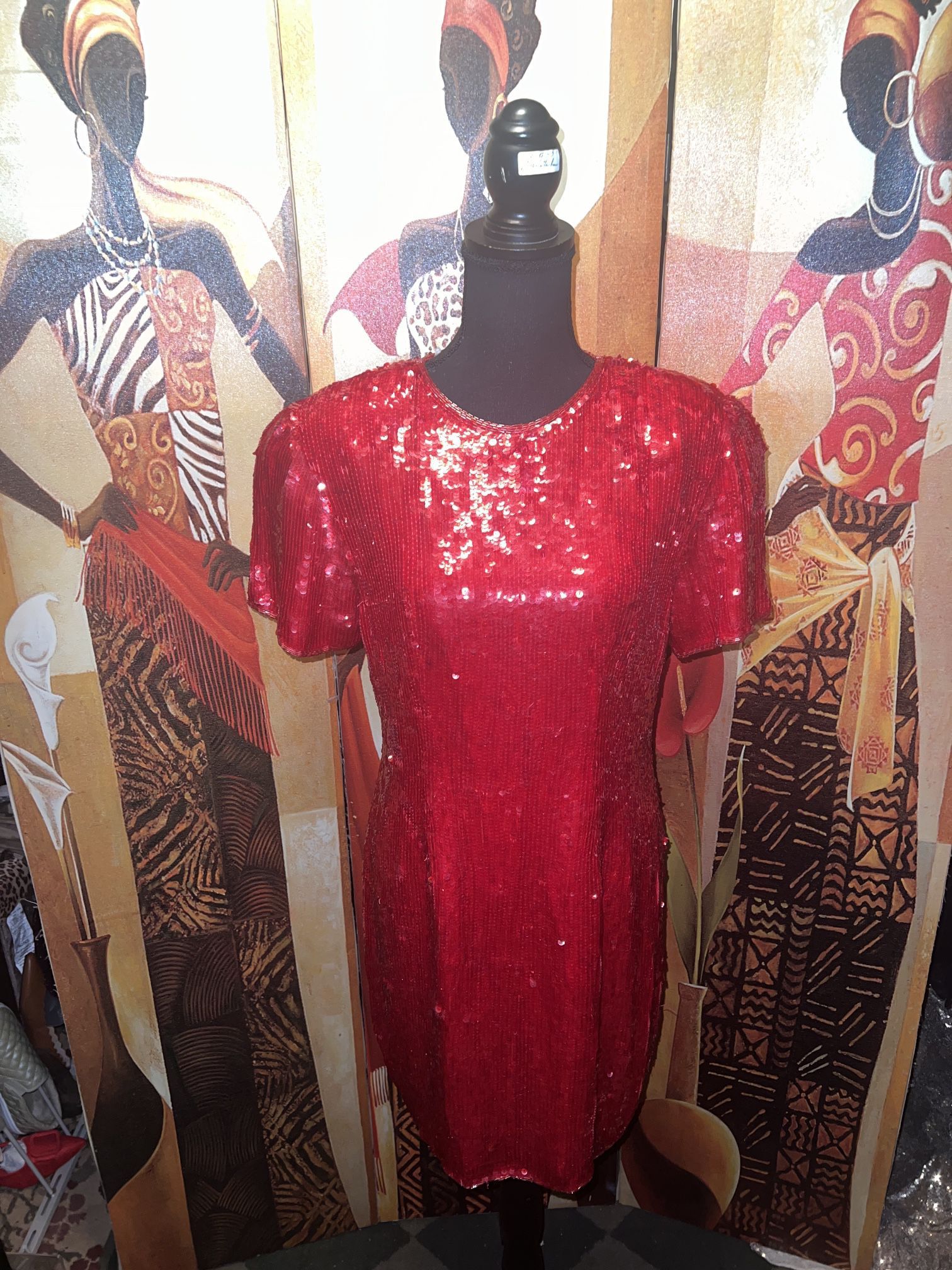 Red Sequin Dress 8-10