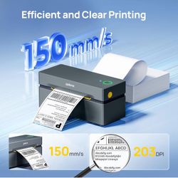 New Bluetooth Thermal Shipping Label Printer, Wireless 4x6 Shipping Label Printer for Small Business, Support iOS, Android, Windows and Mac, Compatibl