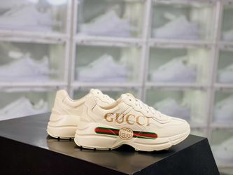Gucci Rhyton with Glitter Gucci Sneaker Leather Shoes For Women & Men
