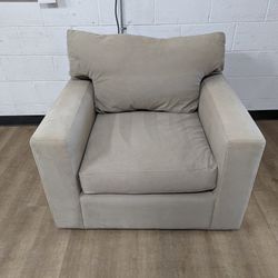 Free Delivery! Beige Modern Microfiber Crate And Barrel Chair 