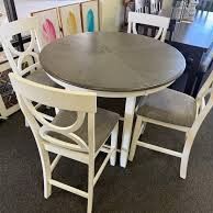 New 5 Piece Counter Height Round Dining Table Set 