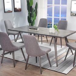 Ramsey Gray Dining Room Set /Dining table and Chairs 