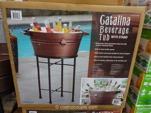 Costco Bronze Beverage Tub w/stand
