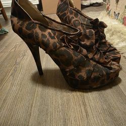 Animal Print Platform Stilettos  Size 9M