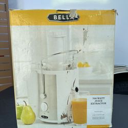 Bella 700 Watt Juice Extractor Countertop Juicer Stainless Steel 2-Speed w/ Box