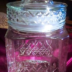 VINTIAGE KOEZES  APOTHECARY  Wedding  JAR Lid Seal Glass 9.25” x 4.5” x 4.5”  Seal R