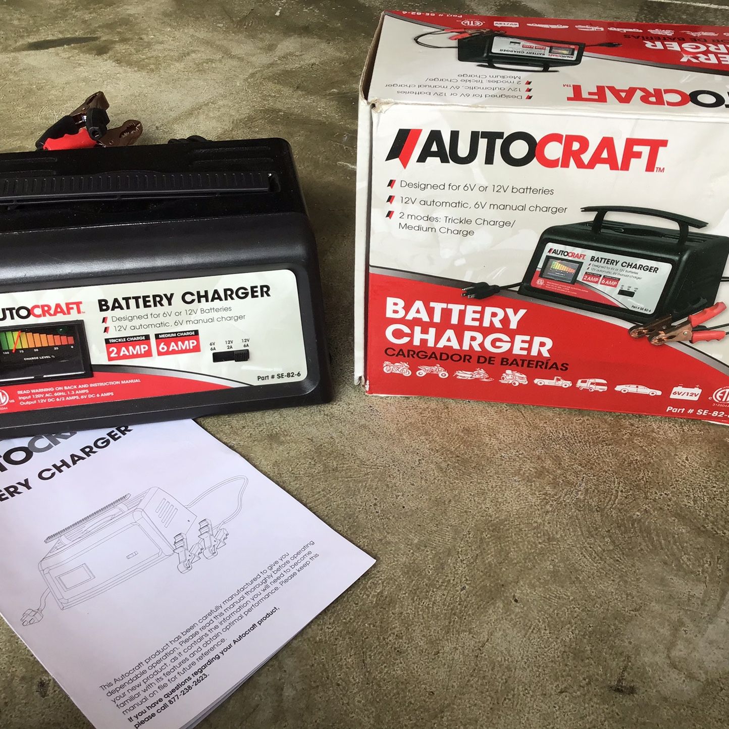 New AUTOCRAFT Battery Charger, Part #SE-82-6, 12 volt & 6 volt for Sale in  Fort Myers, FL - OfferUp
