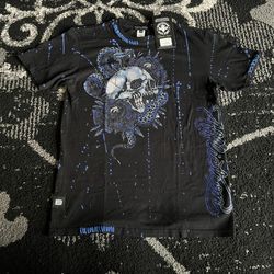 Affliction Black Label Rhinestone Caustic Tee
